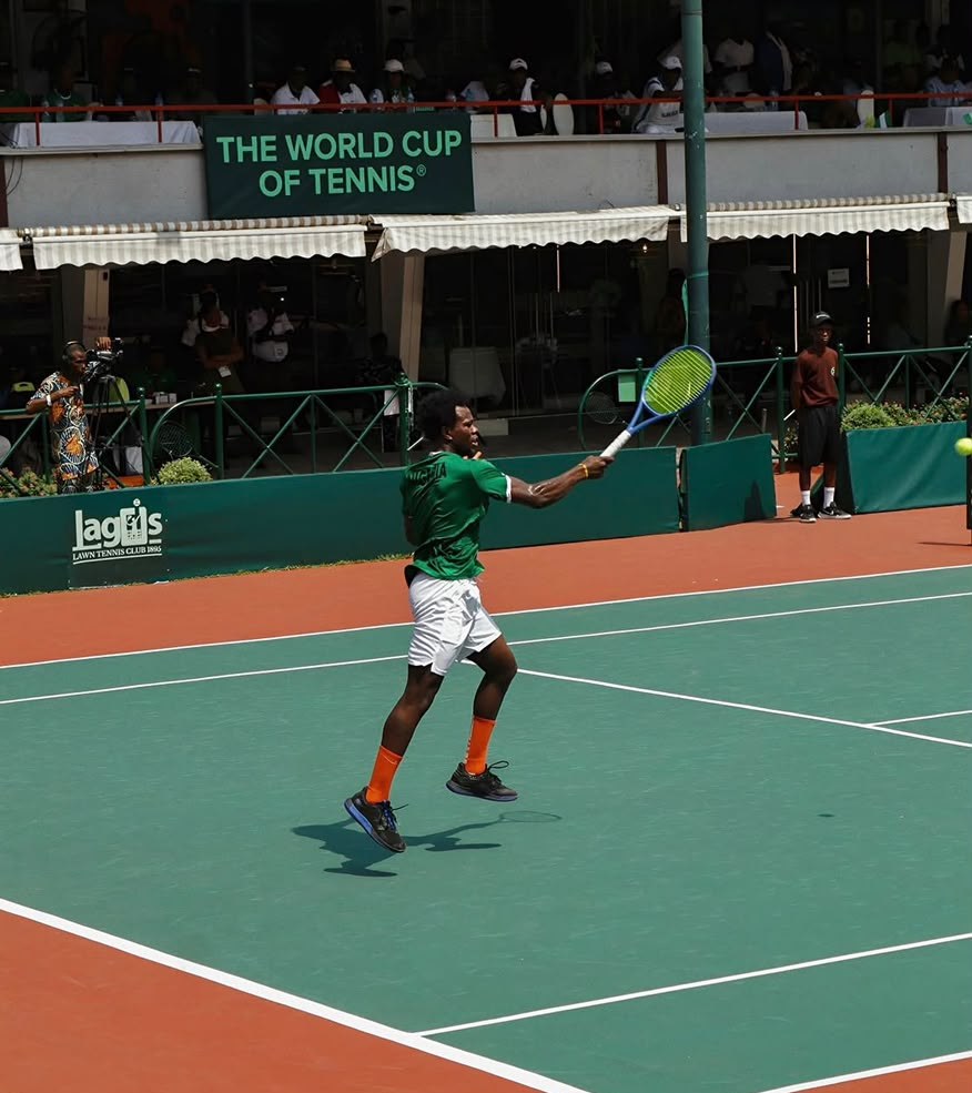 Daniel representing Nigeria at the Davis Cup, Lagos
